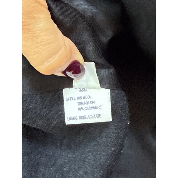 Forecaster of Boston Women's Charcoal Gray Overcoat Wool Cashmere Button Up 14 - Picture 5 of 14